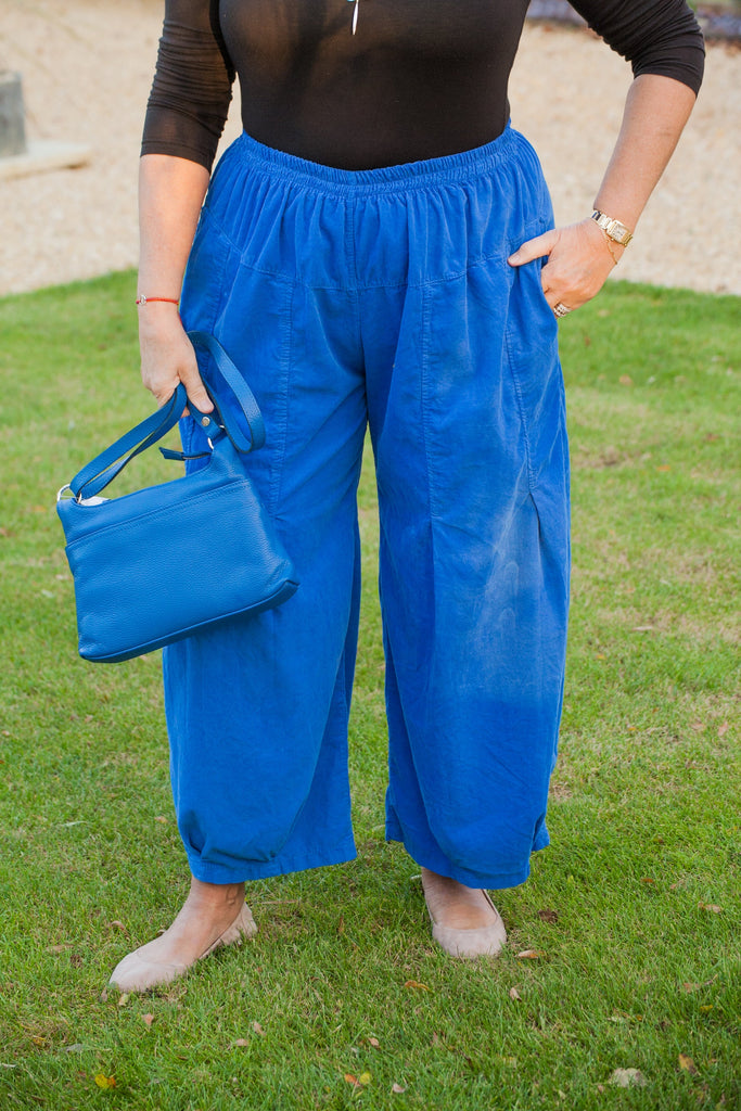 Pin Cord PORTICI 618/C Italian Pin Cord Trousers - Vera Tucci OriginalsItalian Clothing 1 / ROYAL BLUE