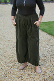 Pin Cord PORTICI 618/C Italian Pin Cord Trousers - Vera Tucci OriginalsItalian Clothing 1 / DARK GREEN
