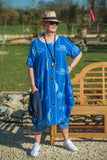 Dress Cotton Fish Pattern Dress - Vera Tucci OriginalsLondon Clothing Lightweight / ROYAL