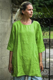 Linen ROME LIGHT WEIGHT LINEN ONE SIZE - Vera Tucci OriginalsItalian Clothing LIME GREEN