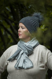 Hat Mia Angora Ribbed Fur PomPom Hat - HT01 - Vera Tucci OriginalsAccessories