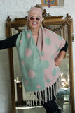 Scarves Wendy Circle Pattern Knitted Scarf - SC5094 - Vera Tucci OriginalsAccessories DUCKROSE