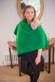 Poncho KATH - Italian Boiled Wool Poncho - Vera Tucci OriginalsBoiled Wool Clothing GREEN