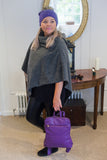 Poncho KATH - Italian Boiled Wool Poncho - Vera Tucci OriginalsBoiled Wool Clothing DARK GREY