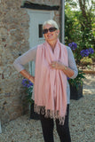 Scarves PLAIN PASTEL COLOUR SCARF CLRMD202103-30 5 cols - Vera Tucci OriginalsAccessories 2 PINK