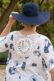MINA - ITALIAN COTTON PATTERNED TOP WITH BACK DETAIL KD166