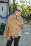 Scarves STAR PATTERN SCARF - CLRMD202103-26 - Vera Tucci OriginalsAccessories 4 MUSTARD