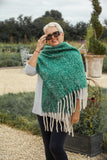 Scarves REMY - PLAIN COLOUR THICK TASSEL SCARF CLRMD202103-27-B - Vera Tucci OriginalsAccessories 2 GREEN