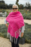 Scarves REMY - PLAIN COLOUR THICK TASSEL SCARF CLRMD202103-27-B - Vera Tucci OriginalsAccessories 5 PINK