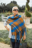 Scarves THICK CHECK SCARF CLRMD202103-31 - Vera Tucci OriginalsAccessories ORANGE