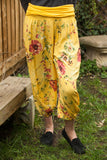 DAPHNE - Harem Pants Floral Pattern Viscose Trousers
