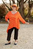ZIG STITCH  ITALIAN ANTI CREASE LINEN BLEND ITALIAN TOP PATTERN 20