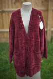 Knitwear JENNA - ITALIAN BUTTON UP CHENILLE CARDIGAN SA9186 - Vera Tucci OriginalsItalian Clothing