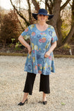 „DOUBLE BUTTON“ ITALIENISCHES knitterfreies Kleid aus Leinenmischung, Schnittmuster 12