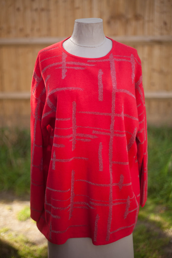 Knitwear LATOYA - SA7250 Italian Sparkly Pattern jumper - Vera Tucci OriginalsItalian Clothing
