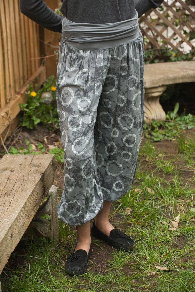 SHAYLA- 15074 C - Harem Pants Pattern Viscose Trousers