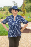 KD179 ITALIAN VISCOSE TOP LEAFY PATTERN