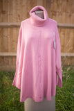 Knitwear ARIANA - ITALIAN ROLL NECK BATWING JUMPER SA9258 - Vera Tucci OriginalsItalian Clothing PINK