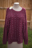 Knitwear FARAH - ITALIAN FLUFFY PEARL JUMPER SA8102 - Vera Tucci OriginalsItalian Clothing