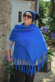 Scarves THICK PLAIN TASSEL SCARF CLRMD202103-35 10 COLS - Vera Tucci OriginalsAccessories 4 ROYAL