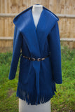 Knitwear MIRANDA - ITALIAN TASSEL FRINGED HOODED COAT WITH BELT - 7S598 - Vera Tucci OriginalsItalian Clothing