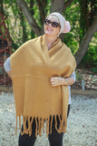 Scarves THICK PLAIN TASSEL SCARF CLRMD202103-35 10 COLS - Vera Tucci OriginalsAccessories 9 YELLOW