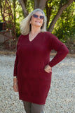 Knitwear PACIANO - LONGLINE ITALIAN CABLE JUMPER DRESS SA2205 - Vera Tucci OriginalsItalian Clothing