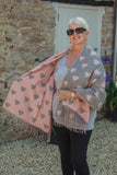 Scarves HEARTS PATTERN SCARF CLRMD202103-33 6 COLS - Vera Tucci OriginalsAccessories 2 PINK