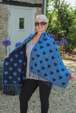 Scarves HEARTS PATTERN SCARF CLRMD202103-33 6 COLS - Vera Tucci OriginalsAccessories 4 ROYAL