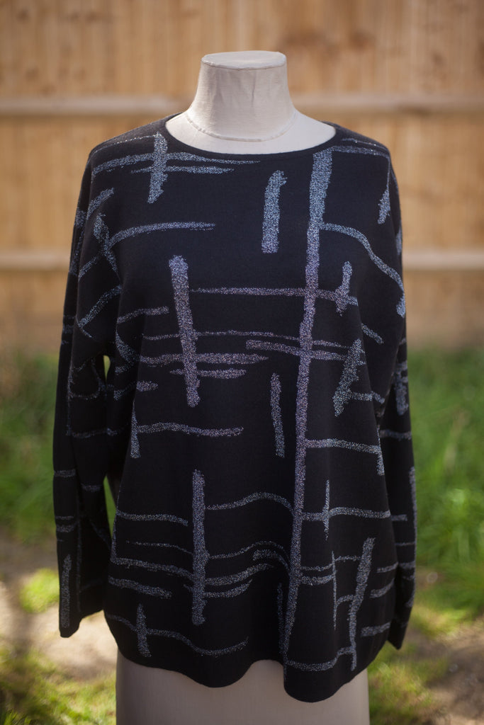 Knitwear LATOYA - SA7250 Italian Sparkly Pattern jumper - Vera Tucci OriginalsItalian Clothing