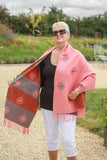 Scarves POPPY - SEED HEAD PATTERN SCARF RMD202106-16 10 COLS - Vera Tucci OriginalsAccessories 5 CORAL