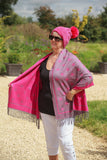 Scarves HONEY - BEE DESIGN SCARF RMD202106-11 9 COLS - Vera Tucci OriginalsAccessories 5 FUCHSIA/MAUVE