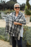 Scarves THICK CHECK SCARF CLRMD202103-15 2 COLS - Vera Tucci OriginalsAccessories GREY