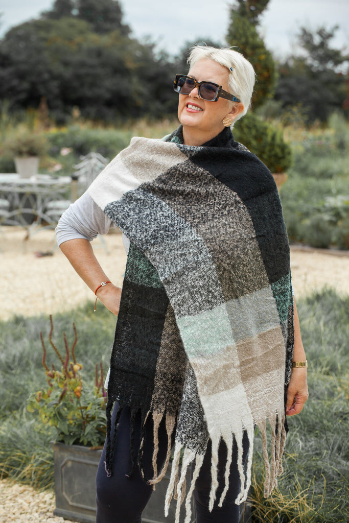 Scarves MULTI SQUARES PATTERN CLRMD202103-17 3 COLS - Vera Tucci OriginalsAccessories 3 GREY