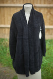 Knitwear SHARLEENA - ITALIAN OPEN CARDIGAN SA5968 - Vera Tucci OriginalsItalian Clothing BLACK
