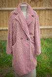Knitwear EDWINA - ITALIAN TEDDY BEAR COAT SUPER SOFT AND COSY 7S585 - Vera Tucci OriginalsItalian Clothing BLUSH PINK