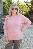 Knitwear CAPUA - SPARKLY ITALIAN ZEBRA STRIPE PATTERN JUMPER SA2208 - Vera Tucci OriginalsItalian Clothing ROSE