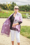 Scarves POPPY - SEED HEAD PATTERN SCARF RMD202106-16 10 COLS - Vera Tucci OriginalsAccessories 8 MAUVE