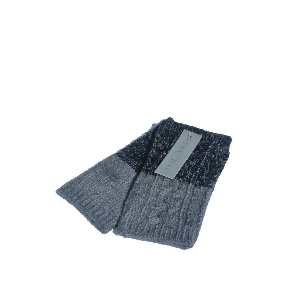 Gloves Cable Knit Mittens - G19 - Vera Tucci OriginalsAccessories DARK GREY/BLACK