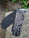 Gloves PAMELA G28 LEOPARD PRINT SUEDE FEEL WOMEN'S GLOVE - Vera Tucci OriginalsAccessories