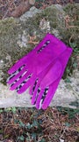 Gloves LEONIE G27 Leopard Finger and Buttons Suede Feel Women's glove - Vera Tucci OriginalsAccessories FUCHISA / SMALL