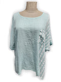 CROP POCKET STYLE 09 KD023 PATTERN 16 STRIPE  ITALIAN COTTON