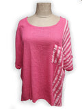CROP POCKET STYLE 09 KD023 PATTERN 16 STRIPE  ITALIAN COTTON
