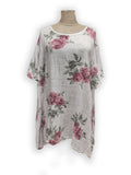 SHARMAINE - 7S286 SS22 ROSE PATTERN  ITALIAN COTTON