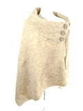 Poncho KATH - Italian Boiled Wool Poncho - Vera Tucci OriginalsBoiled Wool Clothing BEIGE