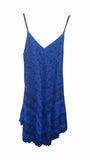 Dress PISTOIA Elephant Pattern Viscose Dress - Vera Tucci OriginalsLondon Clothing ROYAL BLUE