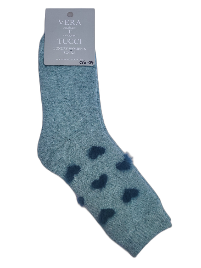 VERA TUCCI HEARTS DESIGN WOMEN'S THERMAL  WINTER SOCKS RMD2305-06-4 NEW FOR AW23!