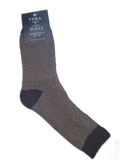 VERA TUCCI BROWN CONTRAST MEN'S THERMAL  WINTER SOCKS RMD2305-10-4 NEW FOR AW23!