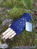 Gloves Liliana Fingerless Mittens with Pearls - Vera Tucci OriginalsAccessories NAVY