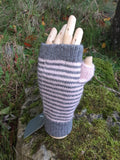 Gloves Striped Fingerless Mittens - G16 - Vera Tucci OriginalsAccessories